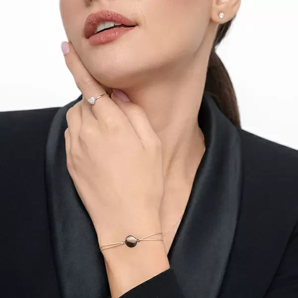 Leaf Jewelry Glücksbändchen Plate, 14 K Rosegold, Beige Riesige Rabatte