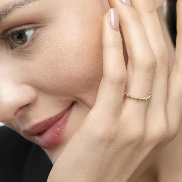 Leaf Jewelry Ring Kugel, 18 K Gelbgold Fabrikladen