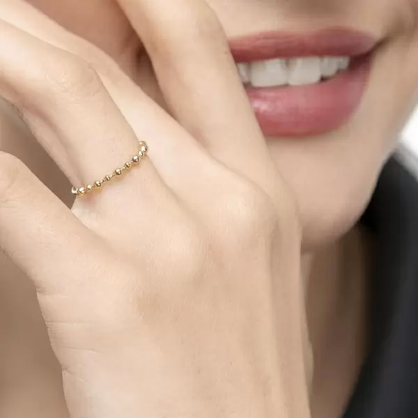 Leaf Jewelry Ring Kugel, 18 K Gelbgold Fabrikladen