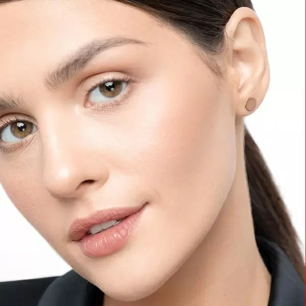 Leaf Jewelry Ohrstecker Disc 8 mm, 14 K Rosegold Im Verkauf