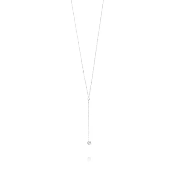 Leaf Jewelry Halskette Y-Pure Diamant, 18 K Weißgold zollfrei