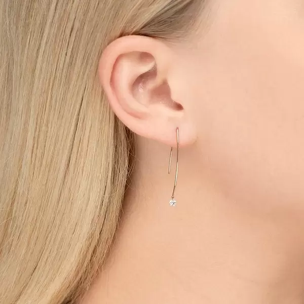 Leaf Jewelry Creole Pure M Diamant 18 K Roségold Hotsell