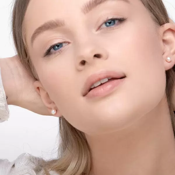 Leaf Jewelry Ohrstecker Perle, 6mm, 14 K Rosegold Günstig kaufen