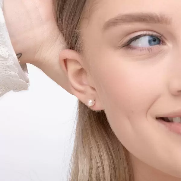 Leaf Jewelry Ohrstecker Perle, 6mm, 14 K Rosegold Günstig kaufen