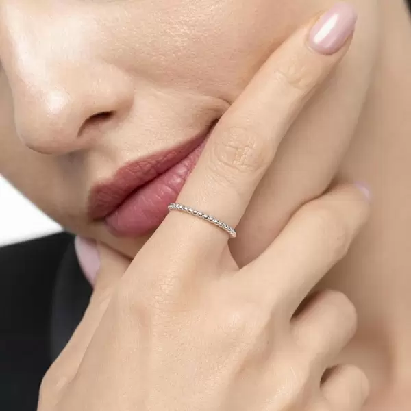 Leaf Jewelry Ring Kugel, 18 K Weissgold Begrenztes Angebot