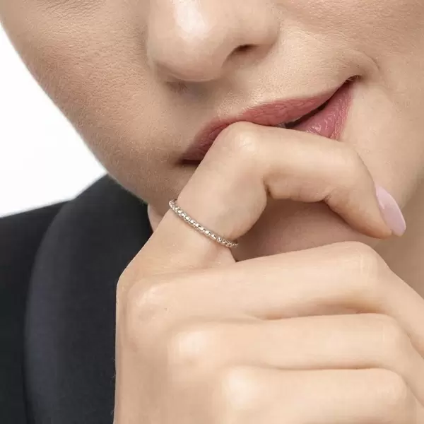 Leaf Jewelry Ring Kugel, 18 K Weissgold Begrenztes Angebot