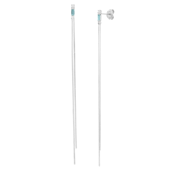 Leaf Jewelry Ohrhänger Glamour, Blue/White Topas, 925 Sterlingsilber Leaf Jewelry Ohrhänger Glamour, Blue/White Topas, 925 Sterlingsilber