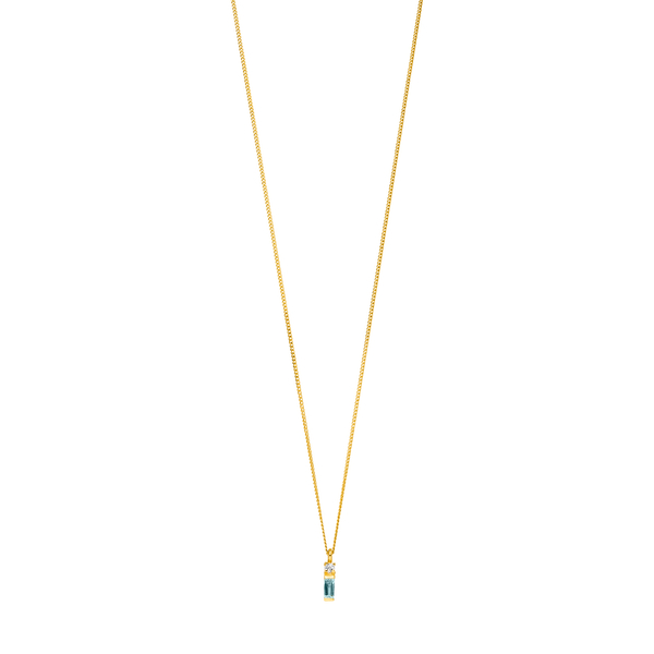 Leaf Jewelry Halskette Glamour, Blue/White Topas, 18 K Gelbgold vergoldet VIP-Rabatte