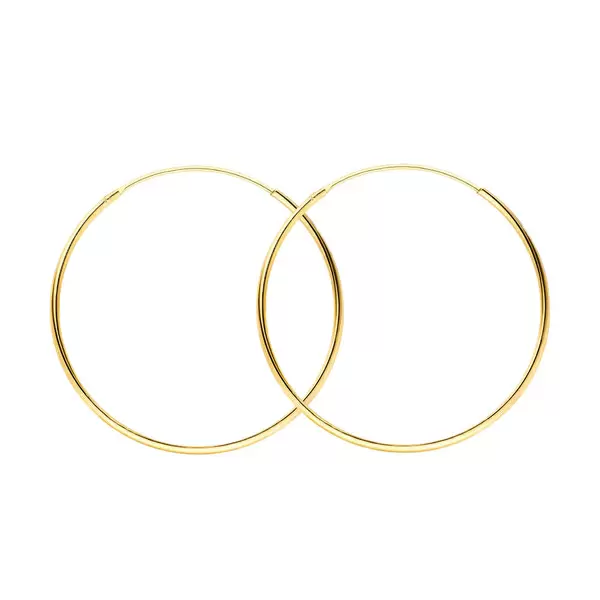 Leaf Jewelry Creole Pure, 45mm, 18 K Gelbgold vergoldet Leaf Jewelry Creole Pure, 45mm, 18 K Gelbgold vergoldet