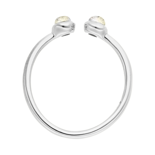 Leaf Jewelry Silber Open Ring, Labradorit Letzte 2 Tage