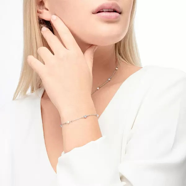 Leaf Jewelry Armkette Pure mit Süßwasserzuchtperlen, 925 Sterlingsilber Riesige Rabatte