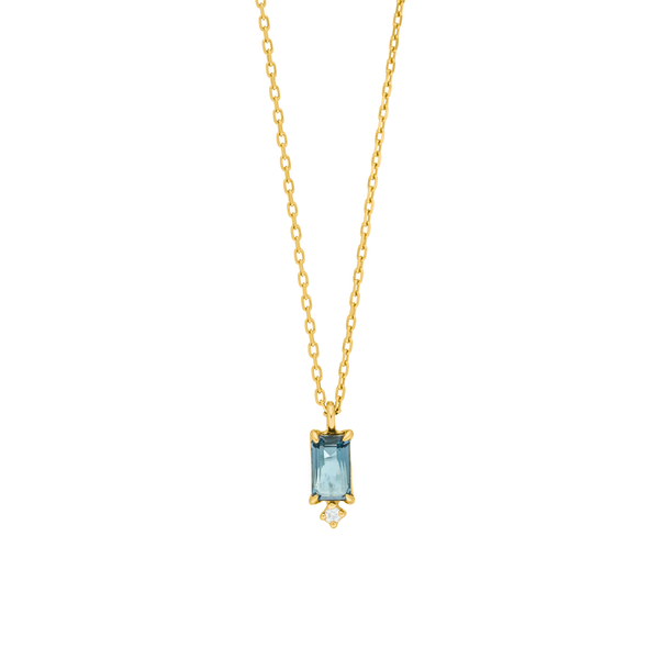 Leaf Jewelry Halskette London Blue Topas, 14K Gelbgold 50% Rabatt mit kostenlosem Versand