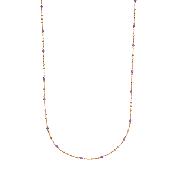 Leaf Jewelry Halskette Flying Gems, Amethyst, 90cm, 18 K Rosegold vergoldet Leaf Jewelry Halskette Flying Gems, Amethyst, 90cm, 18 K Rosegold vergoldet