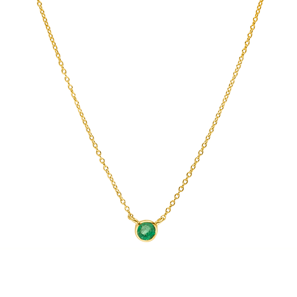 Leaf Jewelry Halskette Smaragd, 14K Gelbgold Leaf Jewelry Halskette Smaragd, 14K Gelbgold