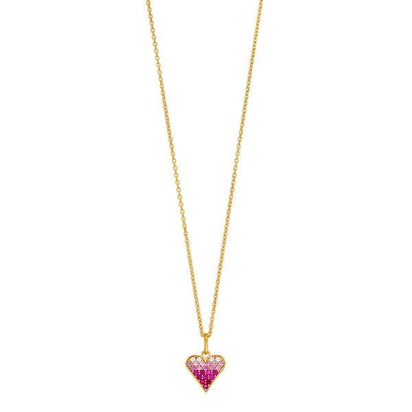 Leaf Jewelry Halskette Pink Valentine, 18 K Gelbgold vergoldet Fabrikverkauf