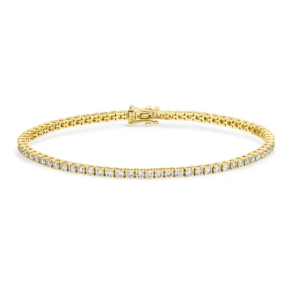 Leaf Jewelry Tennisarmband mit Diamanten, Gelbgold, 3.42ct, 17.0cm Leaf Jewelry Tennisarmband mit Diamanten, Gelbgold, 3.42ct, 17.0cm