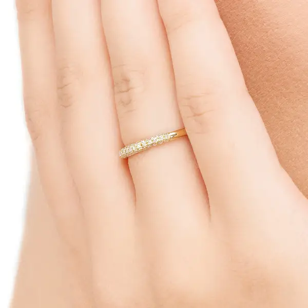 Leaf Jewelry Ring DAZZLE mit Diamanten, 14K Gelbgold Rabatt