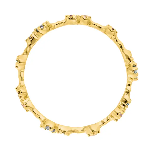 Leaf Jewelry Silber Ring, Eternity Gems, Gelbgold Günstig kaufen