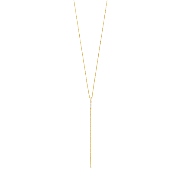 Leaf Jewelry Y-Halskette ICE CUBE, 18 K Gelbgold vergoldet Versandkostenfrei