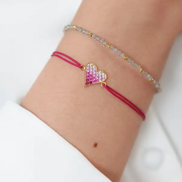 Leaf Jewelry Armkette Serenity, Labradorit, 18 K Rosegold vergoldet Heißer Verkauf