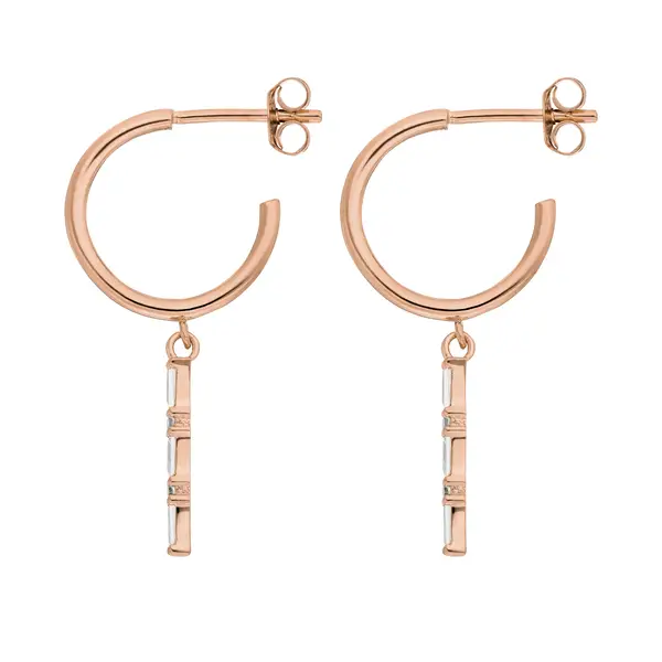 Leaf Jewelry Creole ICE CUBE, 18 K Rosegold vergoldet Neuheiten