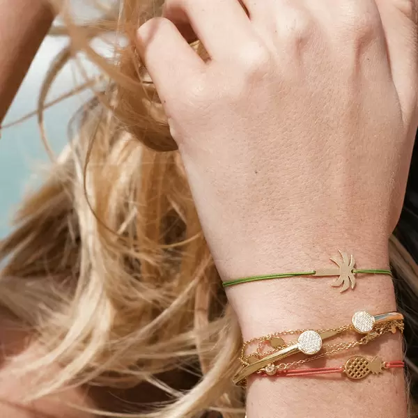 Leaf Jewelry Glücksbändchen Palme, Rosegold vergoldet Riesige Ersparnisse