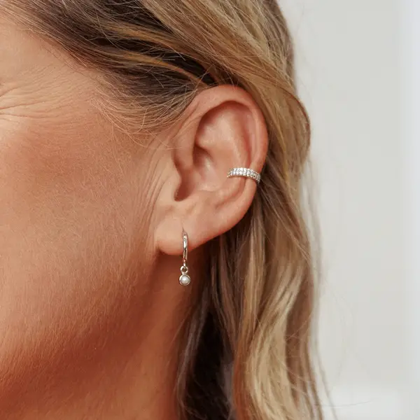 Leaf Jewelry Creole Pure mit Perle, 18 K Rosegold vergoldet JETZT KAUFEN