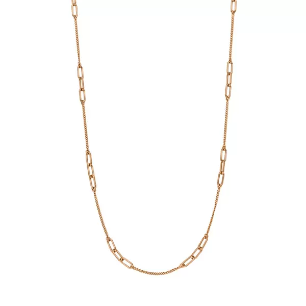 Leaf Jewelry Silber Halskette, CUBE II, Rosegold