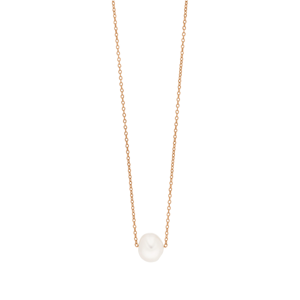 Leaf Jewelry Halskette Perlen Tropfen, 18 K Rosegold vergoldet Bis zu 60% Rabatt