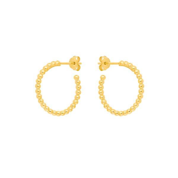 Leaf Jewelry Creole Kugelring, 20mm, 18 K Gelbgold vergoldet Bis zu 65% Rabatt