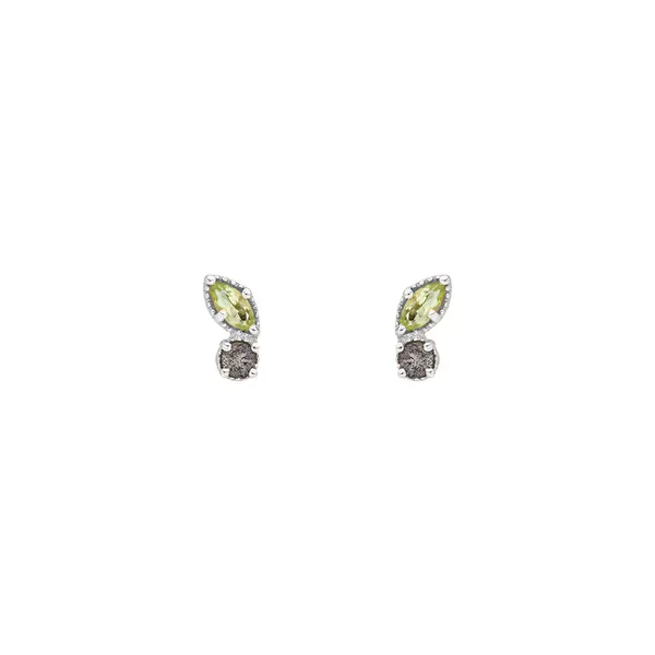 Leaf Jewelry Ohrstecker Two Gems, Peridot, 925 Sterlingsilber Fabrikladen
