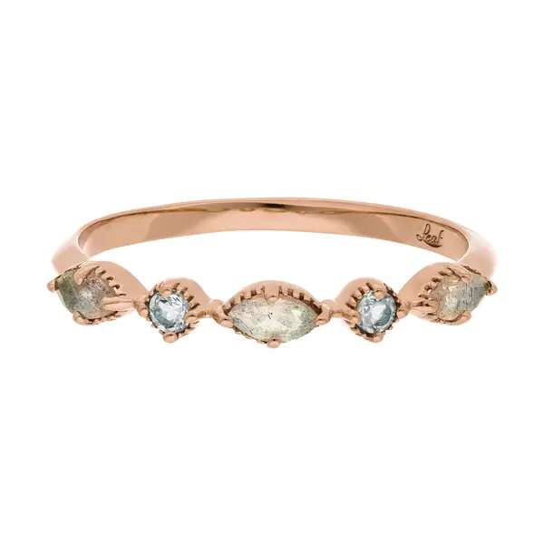 Leaf Jewelry Silber Ring, Oval Gems, Rosegold 50% Rabatt für begrenzte Zeit