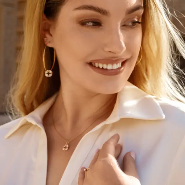 Leaf Jewelry Creolen Zirkonia Flower, 925er Silber Rabatte dieses Monats