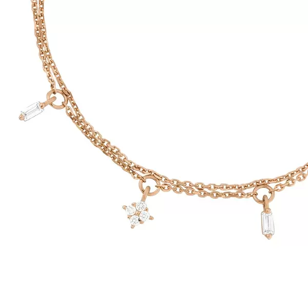 Leaf Jewelry Armkette CRYSTAL, 18 K Rosegold vergoldet Online