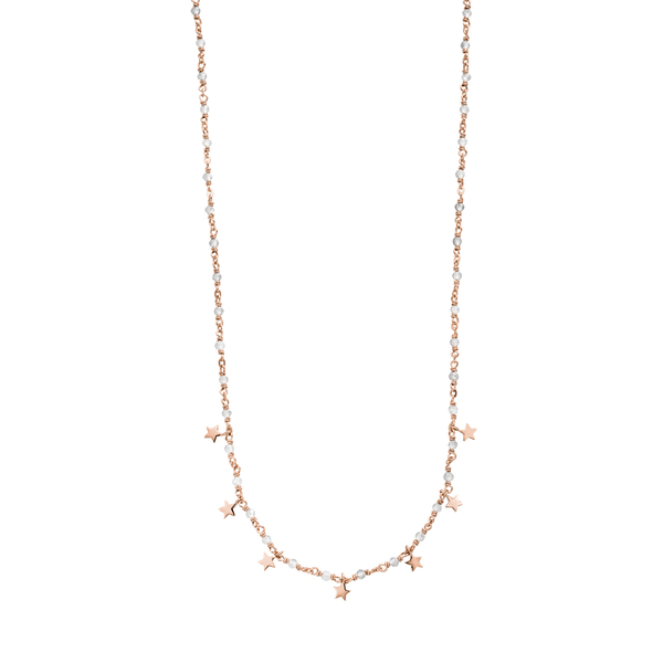 Leaf Jewelry Halskette Labradorit Stars, 18 K Rosegold vergoldet