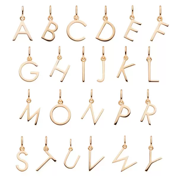 Leaf Jewelry Buchstaben Creole, 18 K Rosegold vergoldet, B Auslauf