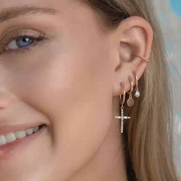 Leaf Jewelry Ear Mix, 5-er Set, 18 K Rosegold vergoldet Angebote