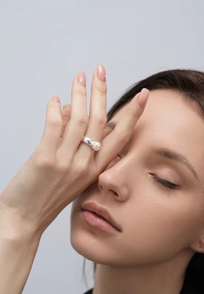 Leslii Ring silber Perle Online Outlet