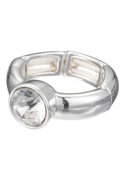 Leslii Ring silber mit rundem Kristall Bestseller