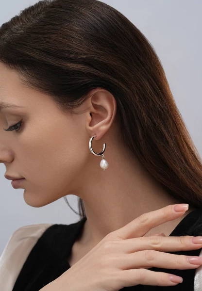 Leslii Creolen Pearls Silber Online Outlet
