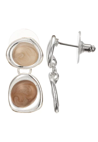 Leslii Ohrring in Beige Braun Wochenangebot