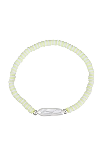 Leslii Armband Perle in Weiß Gelb Bis zu 50% Rabatt