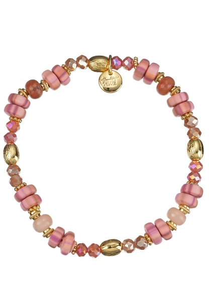 Leslii Armband Stones & Kristall Rosa Fabrikverkauf