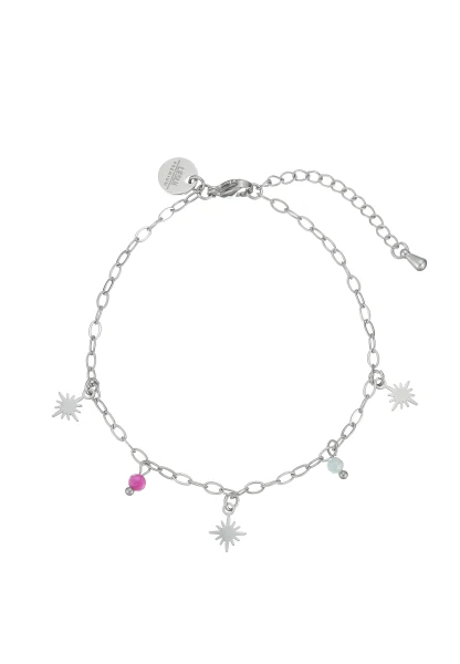 Leslii Armband Sonne Steine Silber Bunt Weihnachtsangebot