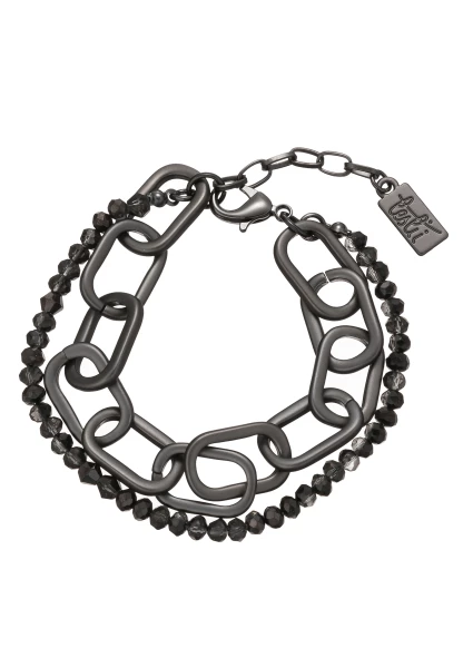 Leslii Armband Glieder Glasperlen in Schwarz Zeitlich begrenztes Angebot