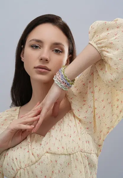 Leslii Stretch Glieder Armband Lila Große Rabatte