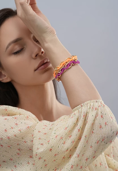 Leslii Stretch Glieder Armband Lila Neuheiten