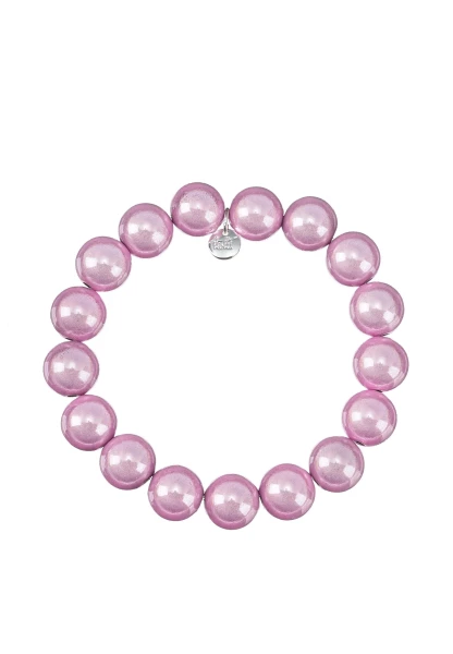 Leslii Reflective Pearl Perlen-Armband Magic 3D-Effekt Ø 12mm Rosa Sonderangebote