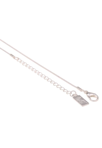 Leslii Lange Kette Oval-Anhänger Matt Silber Letzte 2 Tage