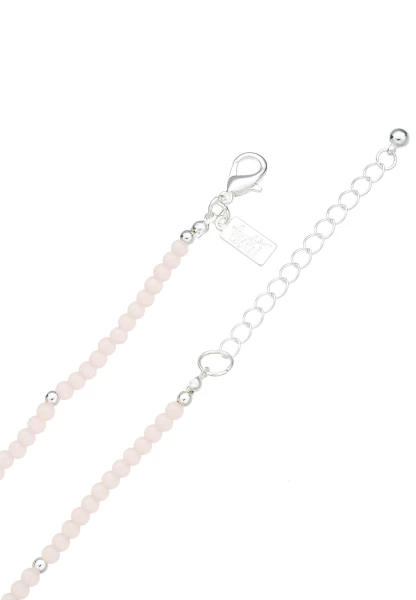 Leslii Lange Halskette Steine in Rosa Sonderangebot der Fabrik
